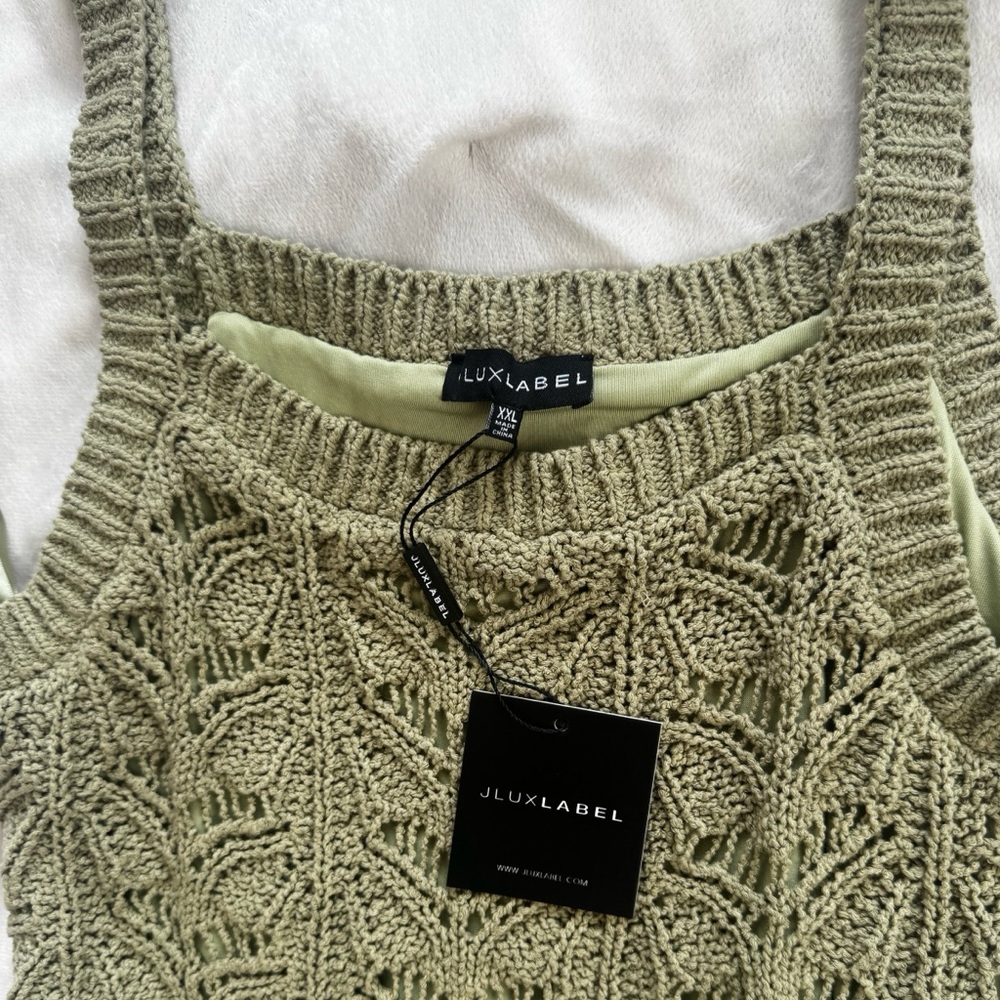Jluxlabel Moss Eternity Knit Tank Bodysuit and Skirt Set - Picture 6 of 7